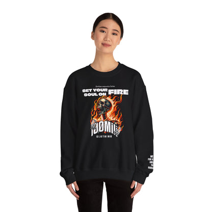 Flaming Skull "Set Your Soul on Fire" Sweatshirt