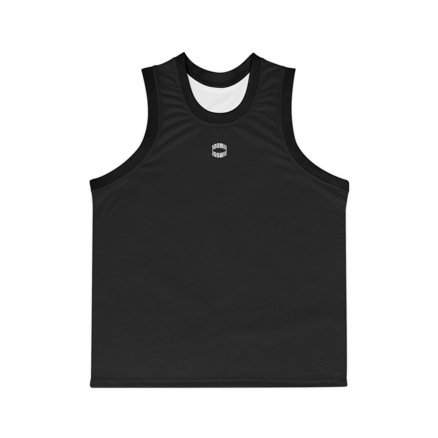Basketball Jersey — Minimal Black AOP Tank