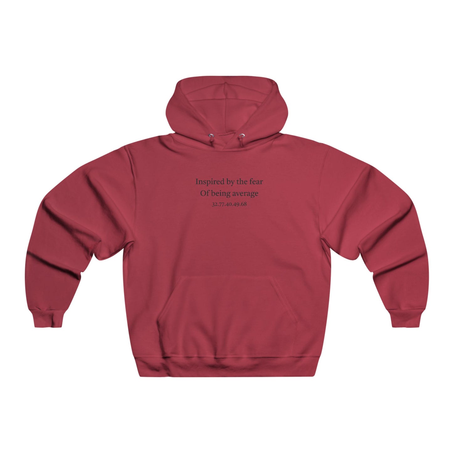 Inspirational Men's Hooded Sweatshirt - Fear to Courage Design