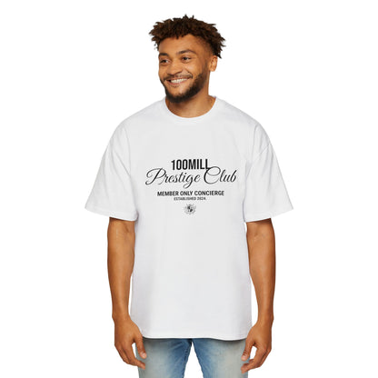 Prestige Club Tee — "100MILL Prestige Club" Graphic Oversized T-Shirt