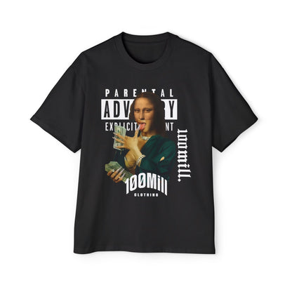 Parental Advisory Oversized Tee - Bold Red Statement Shirt