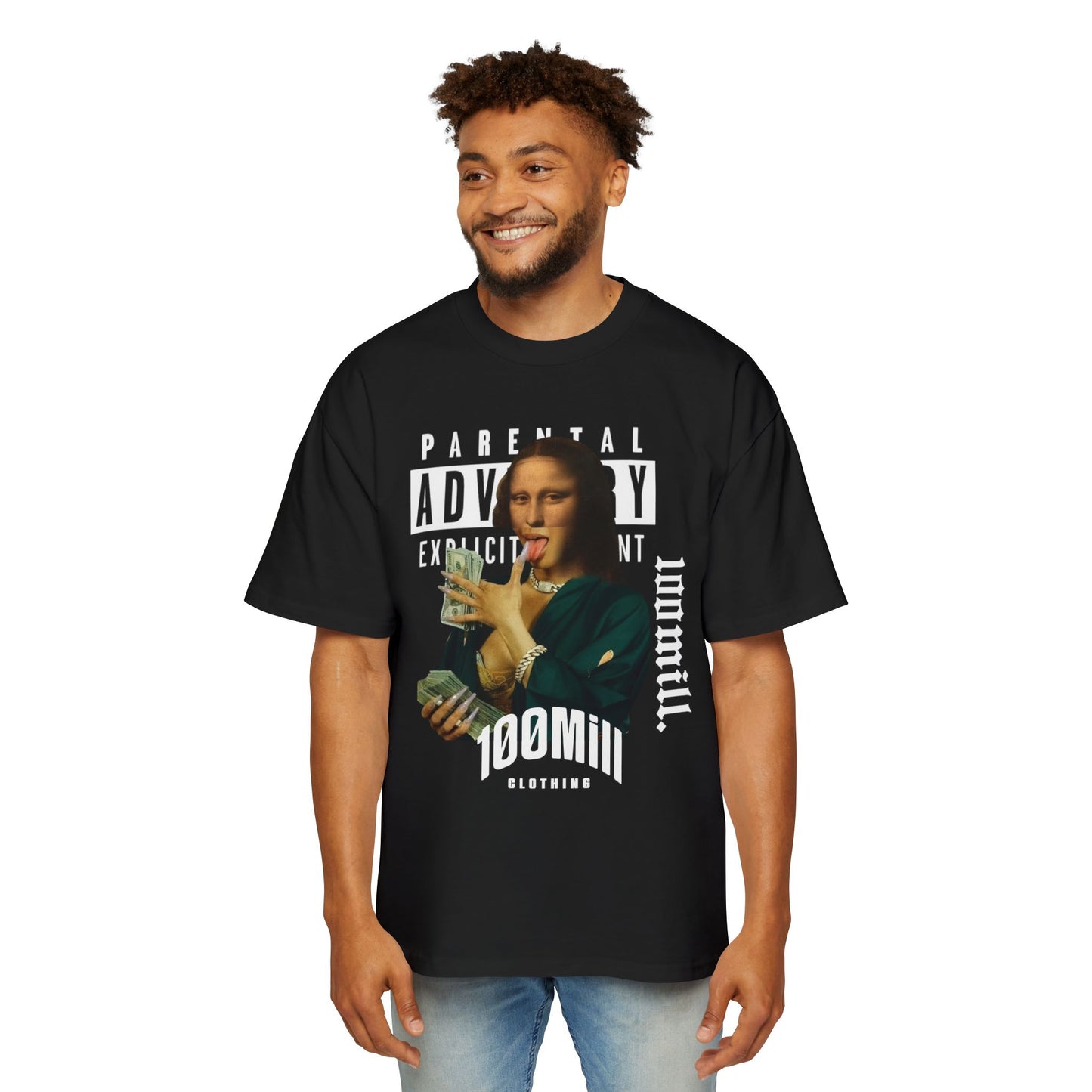 Parental Advisory Oversized Tee - Bold Red Statement Shirt