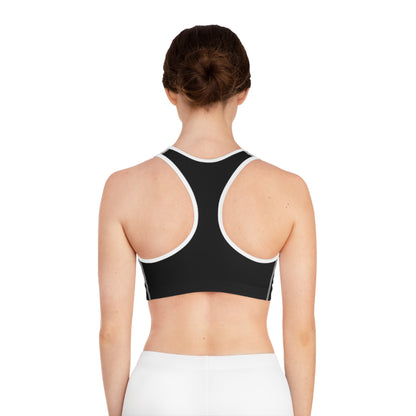 Black Racerback Sports Bra — Minimal Athletic Crop Top
