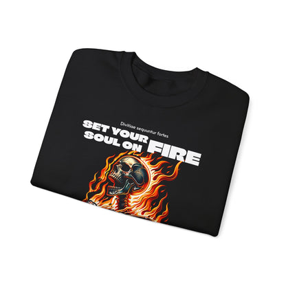 Flaming Skull "Set Your Soul on Fire" Sweatshirt