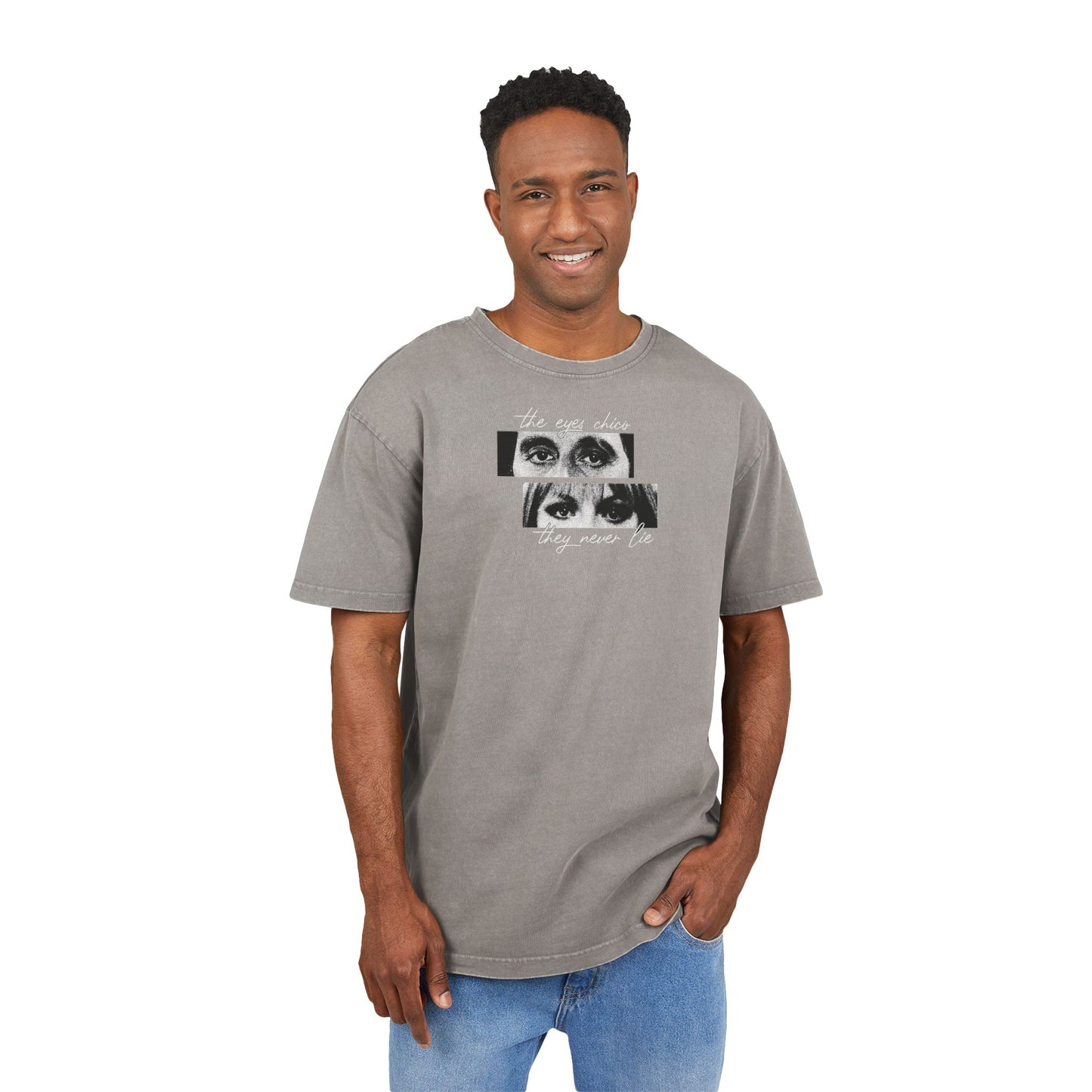 Oversized Retro Tee — "The Eyes Chico, They Never Lie"