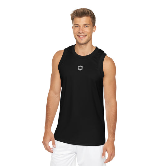 Basketball Jersey — Minimal Black AOP Tank