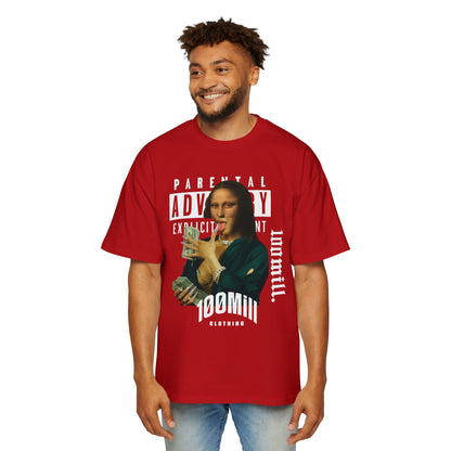 Parental Advisory Oversized Tee - Bold Red Statement Shirt